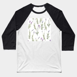 Lavander watercolor flower Baseball T-Shirt